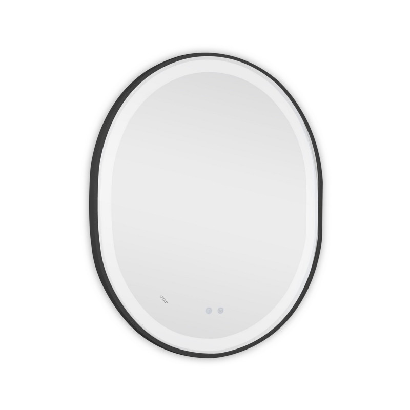Зеркало Qtap Gemini 800х700 с LED-подсветкой Touch, с антизапотеванием, с диммером, рег. темп. цвета (3000-6500K) Reverse QT2578R8072B