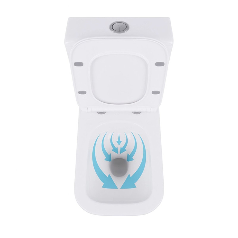 Унітаз-компакт Qtap Crow Eco безобідковий з сідінням Soft-close QTCRO27W48750
