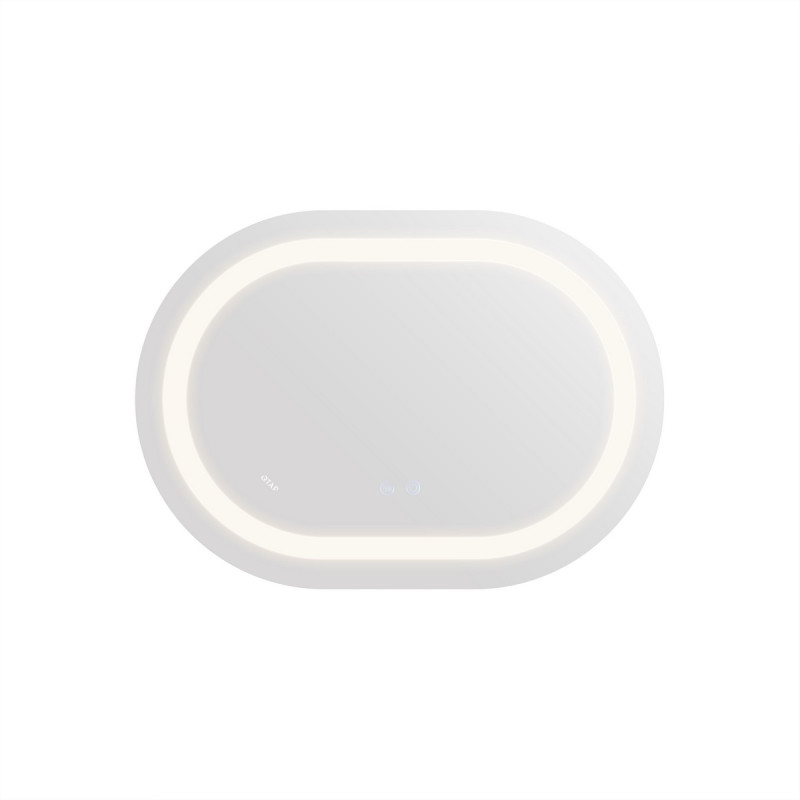 Зеркало Qtap Gemini 650х900 с LED-подсветкой Touch, с антизапотеванием, с диммером, рег. темп. цвета (3000-6500K) Reverse QT2578R6590