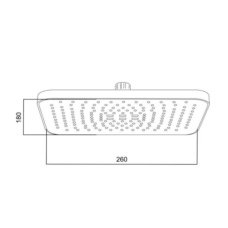 Лейка для верхнего душа Qtap Hlavova 260x180 мм прямоугольная QTHLA107CRM45785 Chrome/White