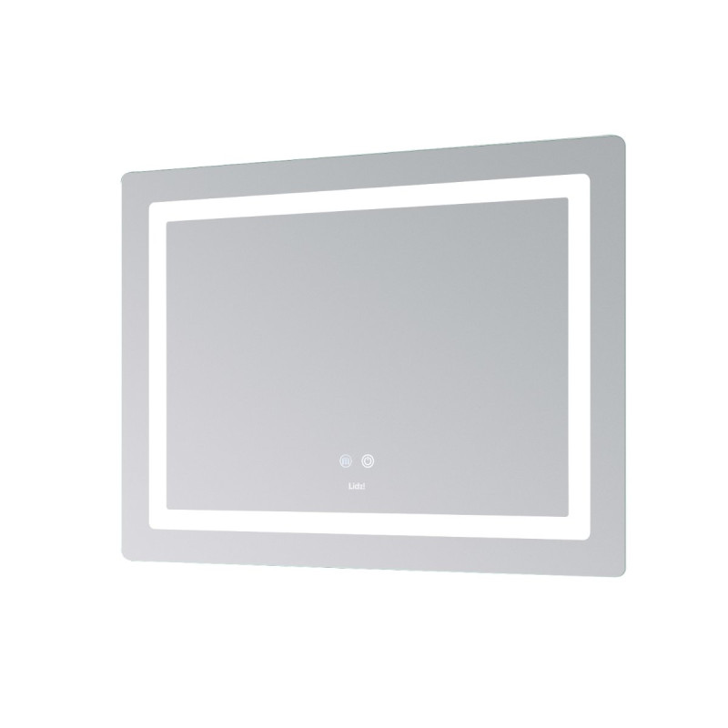 Зеркало Lidz Kubis (KU2) 800х600 с LED-подсветкой Touch, с антизапотеванием, с диммером, рег. яркости LD78LF9048060