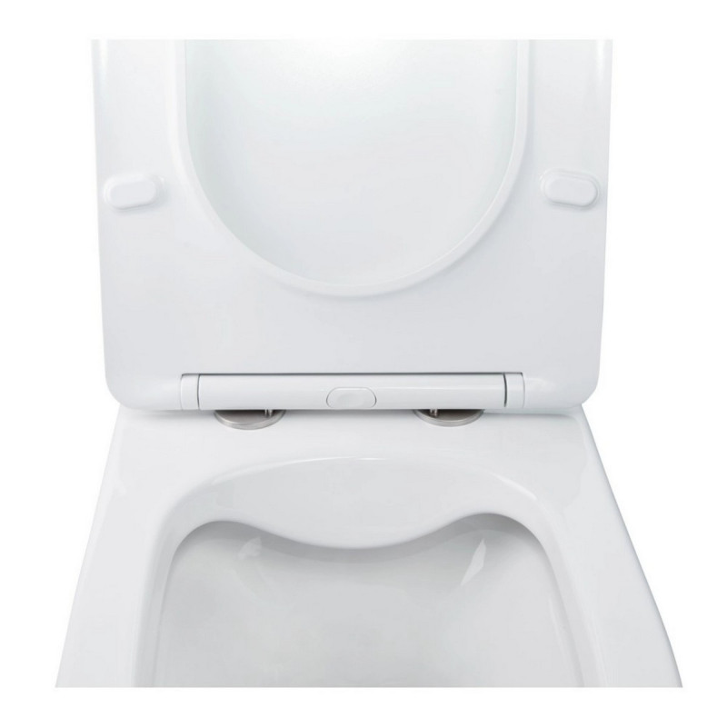 Готовое решение Qtap для ванной комнаты: подвесной унитаз  Swan Rimless 520х360х320 + комплект инсталляции Nest 4 в 1 (линейная клавиша White)