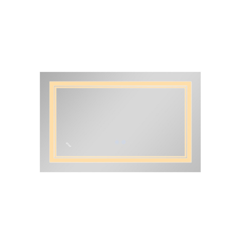 Дзеркало Qtap Cardinal (CA1) 800х500 з LED-підсвічуванням Touch, з антизапотіванням, з димером, рег. темп. кольору (3000-6500K) Reverse QT0478C5080