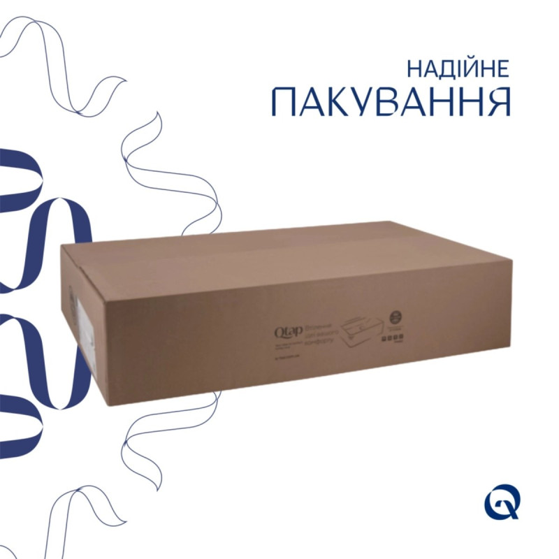 Комплект Qtap Cardinal: Раковина накладная 600x380x140 мм, White, овальная + Донный клапан Pop-up PU02