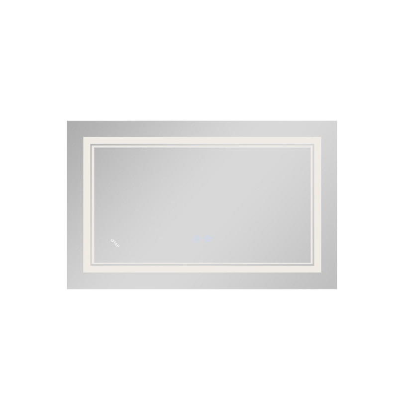 Дзеркало Qtap Cardinal (CA1) 800х500 з LED-підсвічуванням Touch, з антизапотіванням, з димером, рег. темп. кольору (3000-6500K) Reverse QT0478C5080