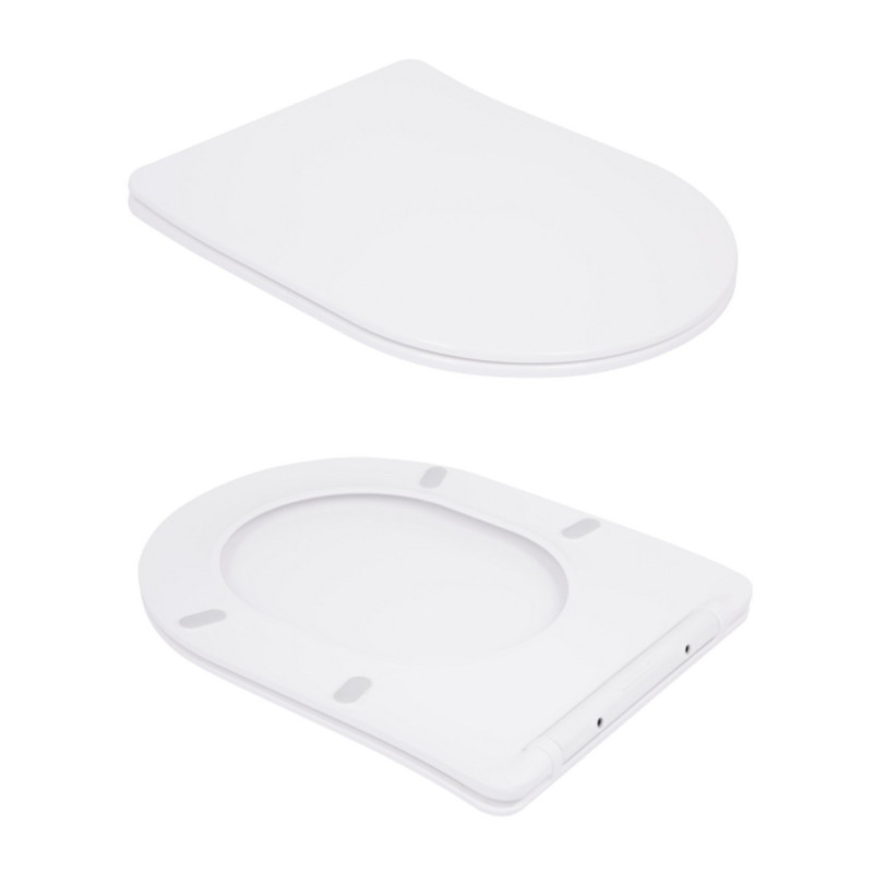 Унітаз підвісний Qtap Robin Ultra Quiet безобідковий з сідінням Soft-close 520x365x365 мм WHITE