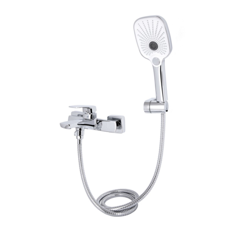 Смеситель для ванны Qtap Tern (c душевым гарнитуром) QTTER259CRM47586 Chrome