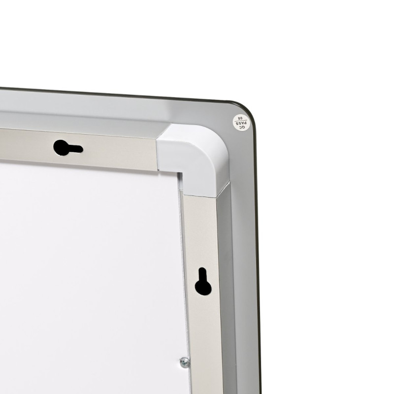 Зеркало Lidz Kubis (KU2) 800х600 с LED-подсветкой Touch, с антизапотеванием, с диммером, рег. яркости LD78LF9048060