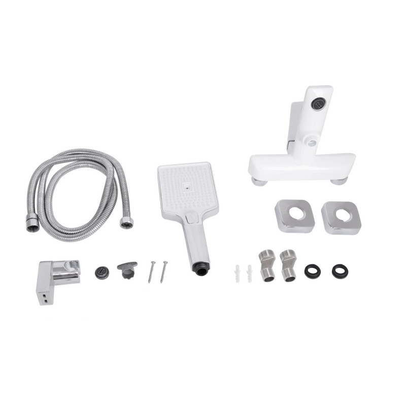 Смеситель для ванны Qtap Presto (c душевым гарнитуром) QTPRE259CRW45579 Chrome/White