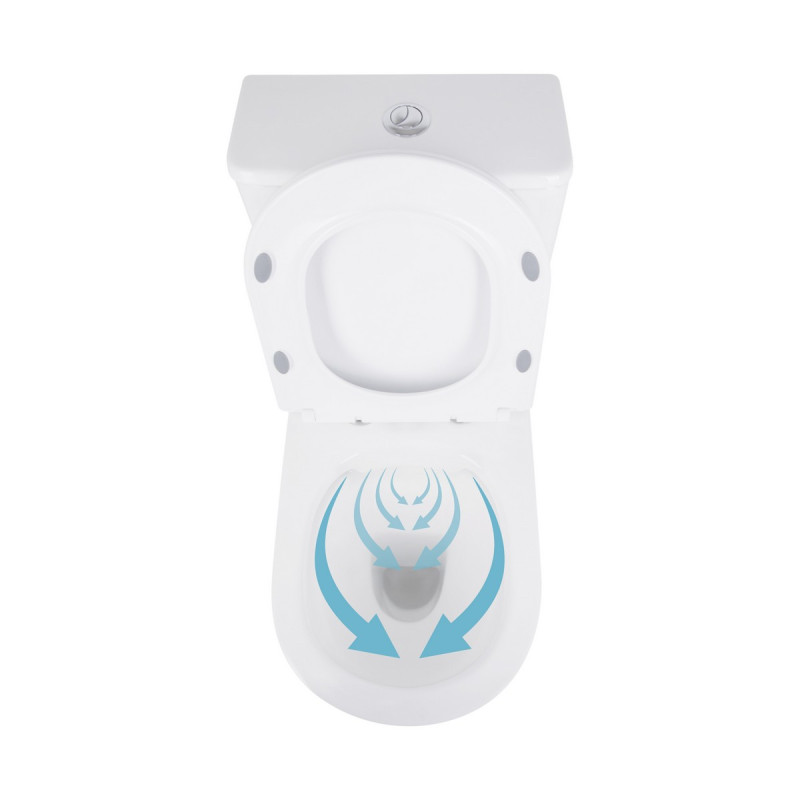 Унітаз-компакт Qtap Presto безобідковий з сідінням Soft-close QT24221217AW