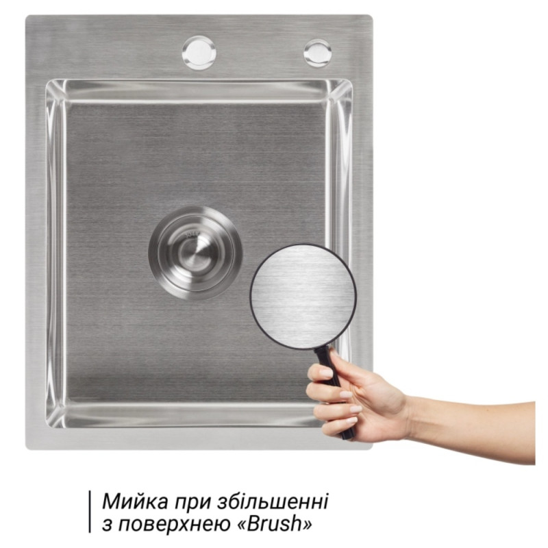 Акционный набор Lidz: мойка H4050 интегрированная Brushed Steel 3,0/1,0 мм + Смеситель Aria для кухни с гибким изливом (k35) Grey