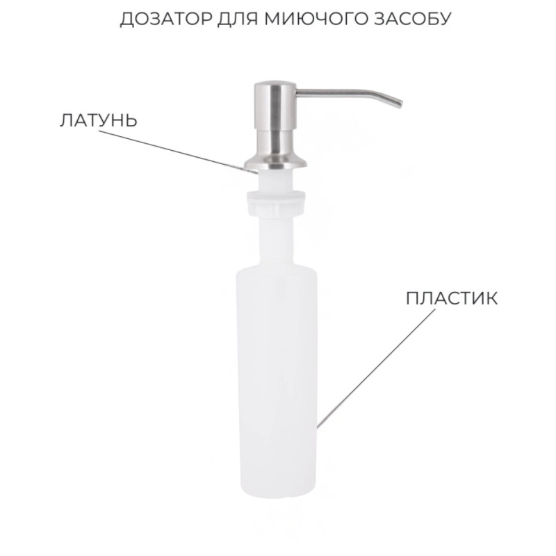 Акционный набор Lidz: мойка H6845 Brushed 3,0/1,0 мм + Смеситель Aria для кухни с гибким изливом (k35) Grey