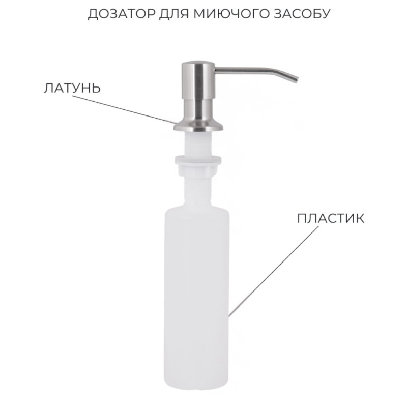 Акционный набор Lidz: мойка H6845 Decor 3,0/1,0 мм + Смеситель Aria для кухни с гибким изливом (k35) Grey