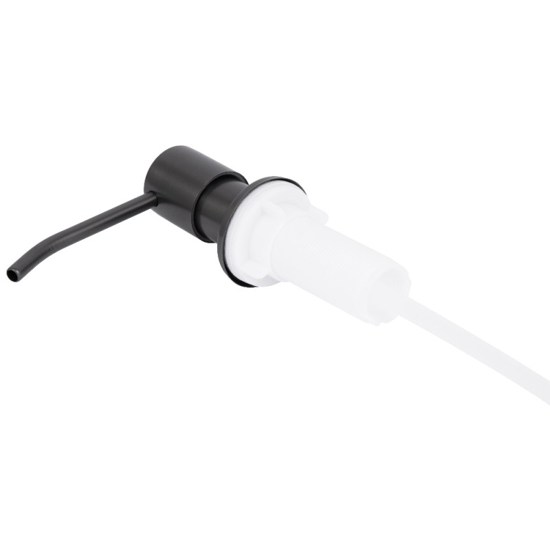 Дозатор для моющего средства Lidz Acsis LA30 Brushed Black PVD, круглый LDACSLA30BLM49827