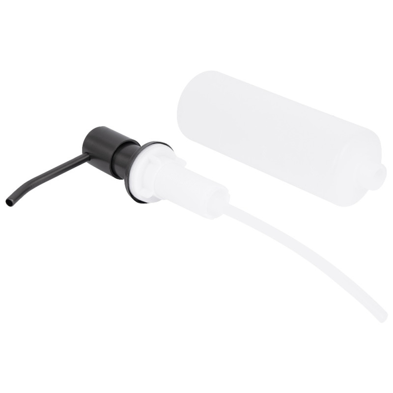 Дозатор для моющего средства Lidz Acsis LA30 Brushed Black PVD, круглый LDACSLA30BLM49827