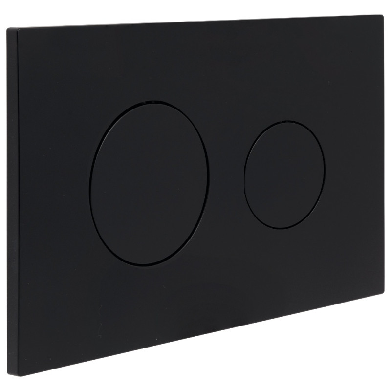 Клавиша смыва Qtap Standard 152x236x28 мм, Matt Black, круглая QTSTD164BLM49470