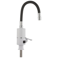 Проточный кран-водонагреватель с гибким изливом для кухни Lidz Warm 065 LDWAR065BLA49095 White/Black