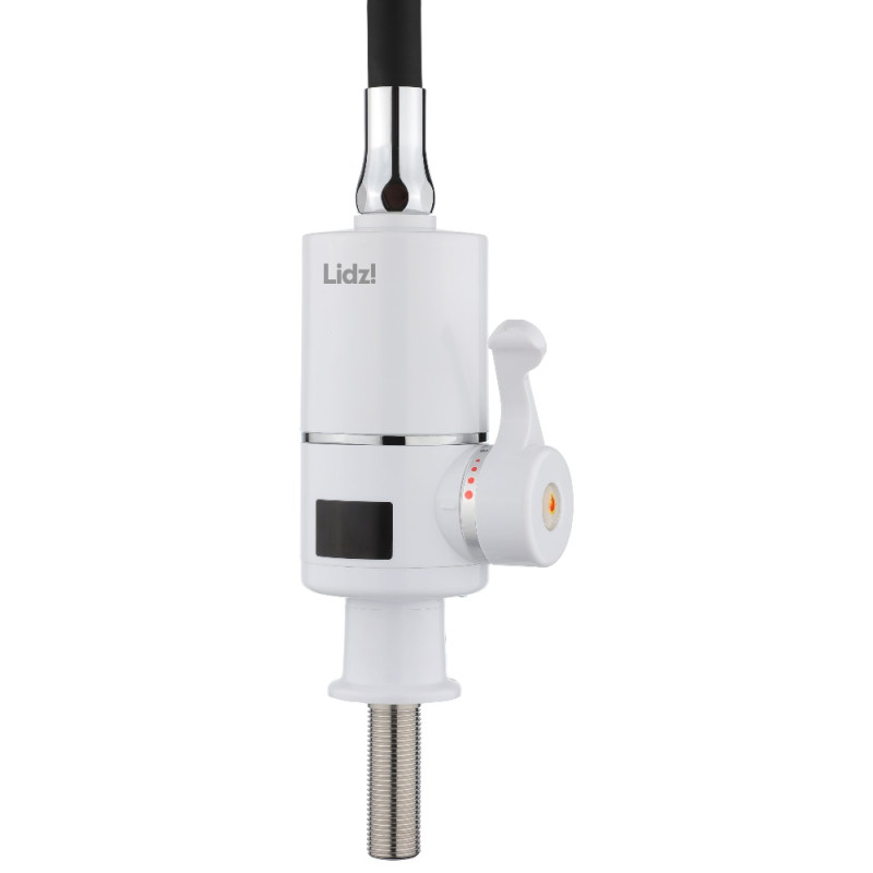 Проточный кран-водонагреватель с гибким изливом для кухни Lidz Warm 065 LDWAR065BLA49095 White/Black