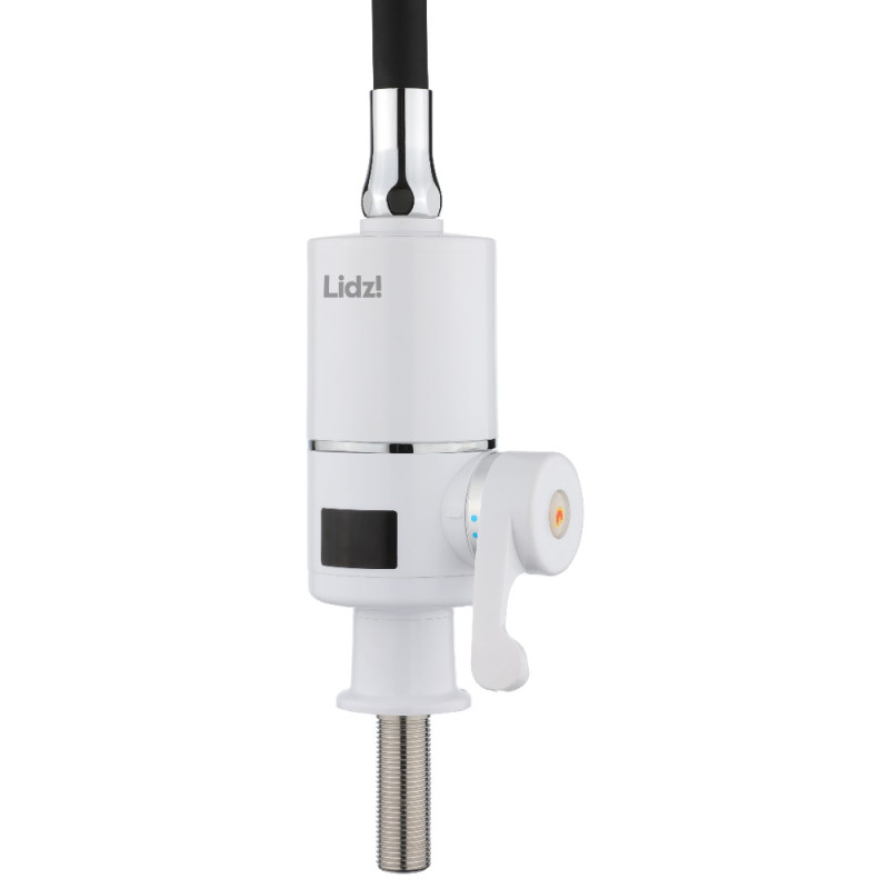 Проточный кран-водонагреватель с гибким изливом для кухни Lidz Warm 065 LDWAR065BLA49095 White/Black