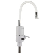 Проточный кран-водонагреватель с гибким изливом для кухни Lidz Warm 065 LDWAR065WHI49097 White/White