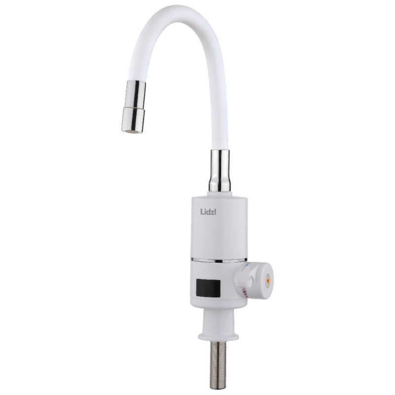 Проточный кран-водонагреватель с гибким изливом для кухни Lidz Warm 065 LDWAR065WHI49097 White/White