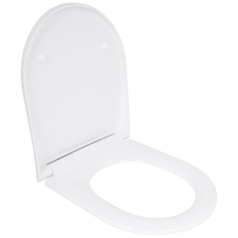 Qtap Сиденье для унитаза (Robin 490, Scorpio 490) 430x363x60 мм, White, с микролифтом, Slim Duroplast, MagLock QTSC179W48915