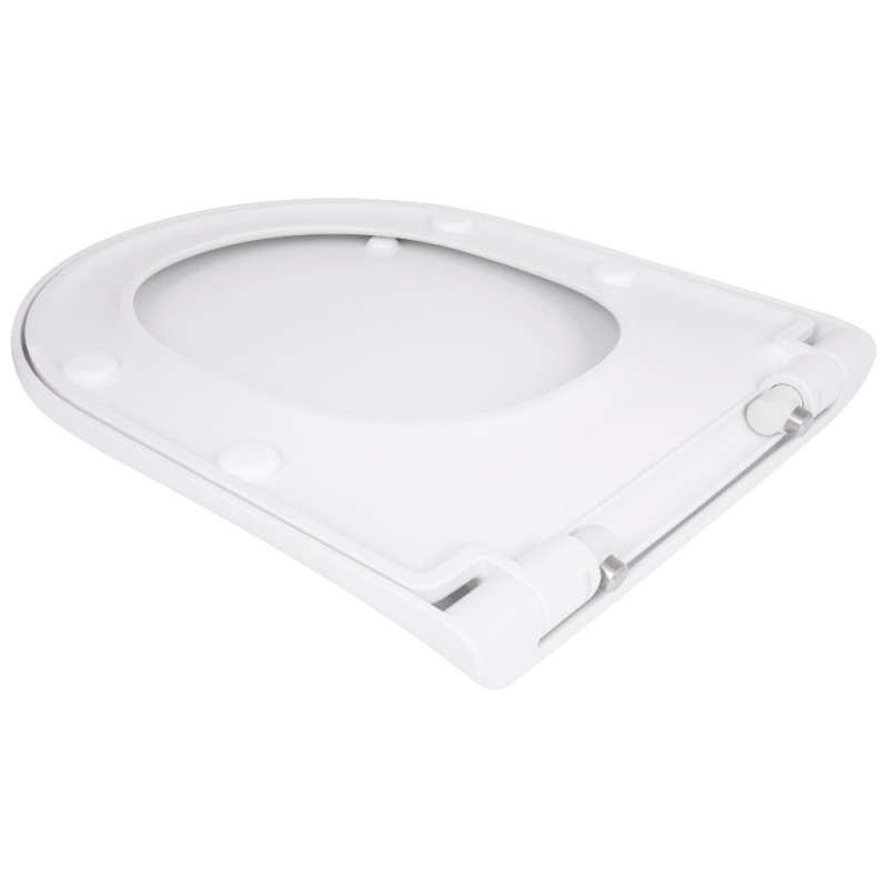 Qtap Сиденье для унитаза (Robin 490, Scorpio 490) 430x363x60 мм, White, с микролифтом, Slim Duroplast, MagLock QTSC179W48915