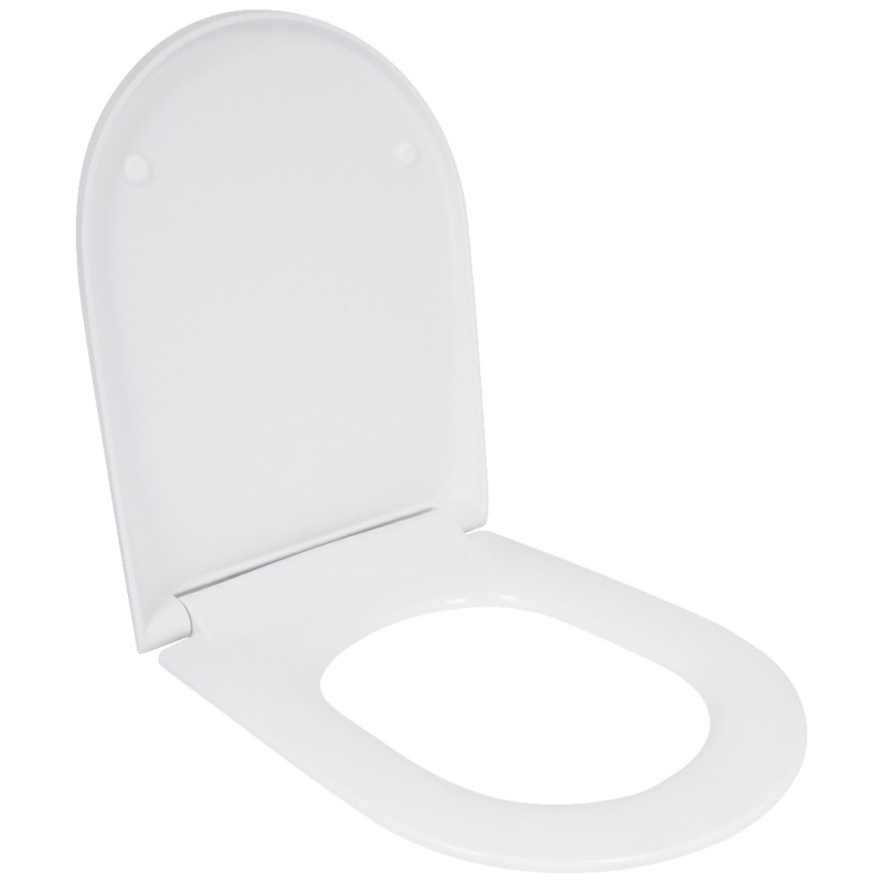 Qtap Сиденье для унитаза (Robin 520, Scorpio 520) 465x363x60 мм, White, с микролифтом, Slim Duroplast, MagLock QTSC179W48916