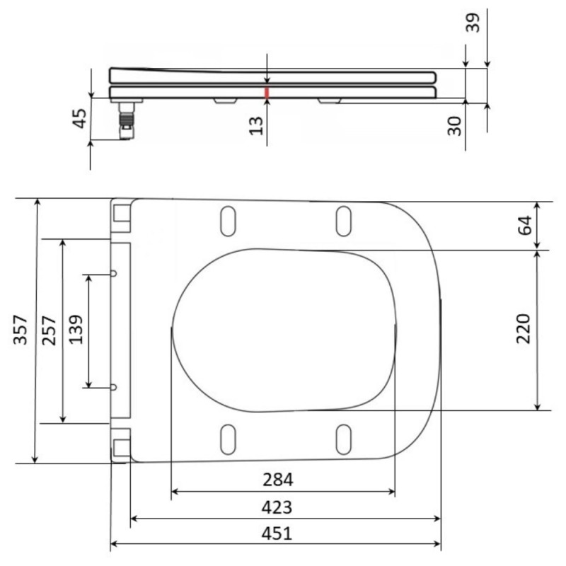 Сиденье для унитаза Qtap (Gemini 520) 448x357x38,5 мм, White, с микролифтом, Slim Duroplast, Quick Release QTSC179W49386