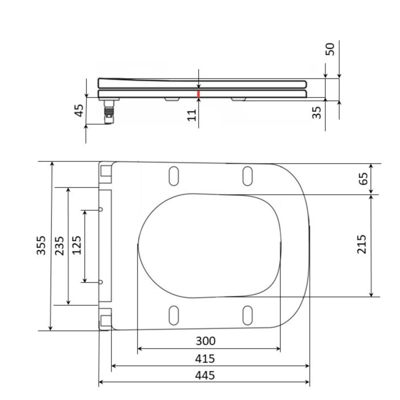 Сиденье для унитаза Qtap Kalao с микролифтом Slim QT08991213AW