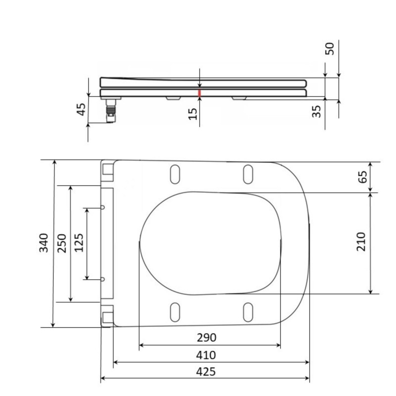Сиденье для унитаза Qtap Nando с микролифтом Slim QT12991222AW