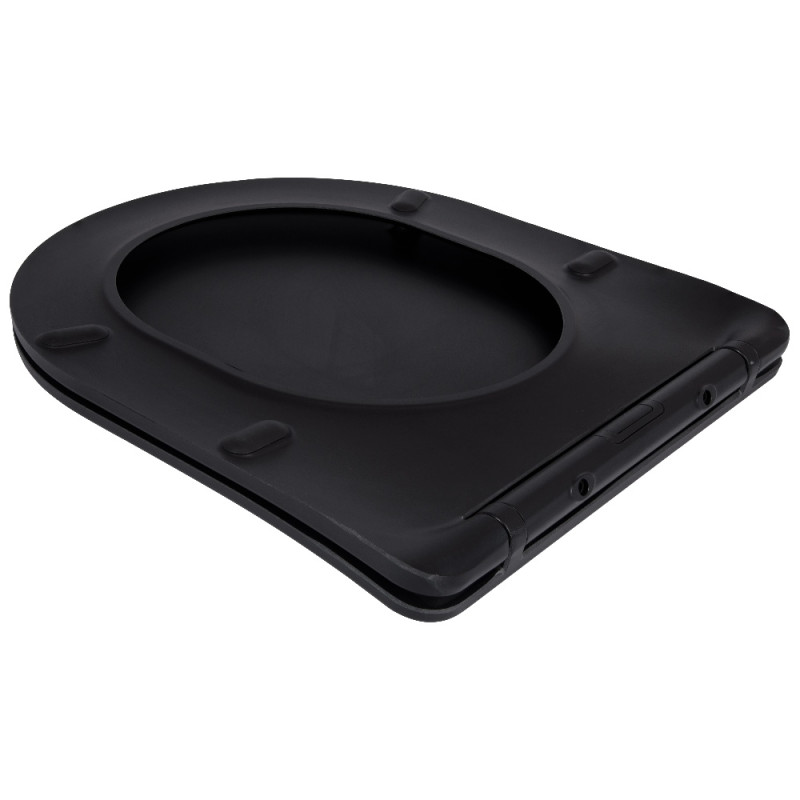 Сиденье для унитаза Qtap (Robin 490) 425x363x50 мм, Matt Black, с микролифтом Slim Duroplast, Quick Release QTSC179MB48676
