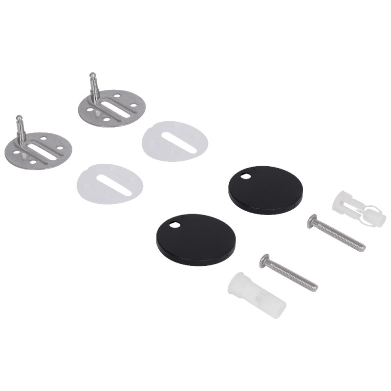 Сиденье для унитаза Qtap (Robin 490) 425x363x50 мм, Matt Black, с микролифтом Slim Duroplast, Quick Release QTSC179MB48676