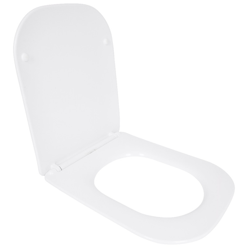 Сиденье для унитаза Qtap (Stork, Aquarius 630) 420x336x22 мм, White, с микролифтом, Slim Duroplast, Quick Release QTSC179W49263