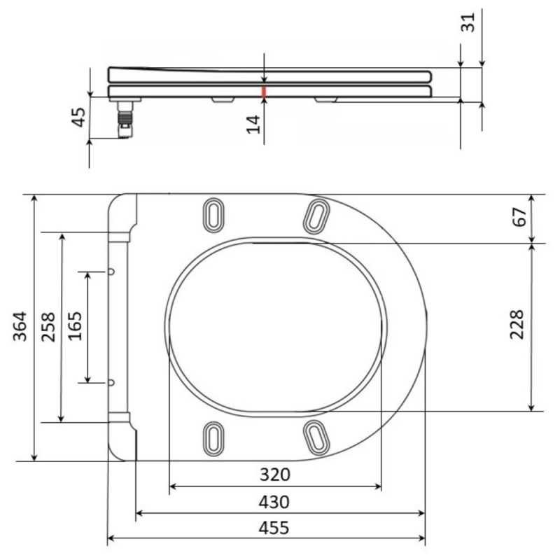 Сиденье для унитаза Qtap (Taurus 520) 455x365x38 мм, White, с микролифтом, Slim Duroplast, Quick Release QTSC179W49384