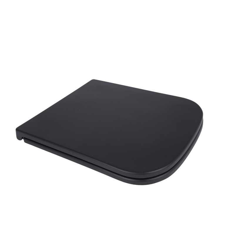 Сиденье для унитаза Qtap Tern 420х340х35 мм, Matt Black, с микролифтом, Slim Duroplast, Quick Release QT99HY2322MB