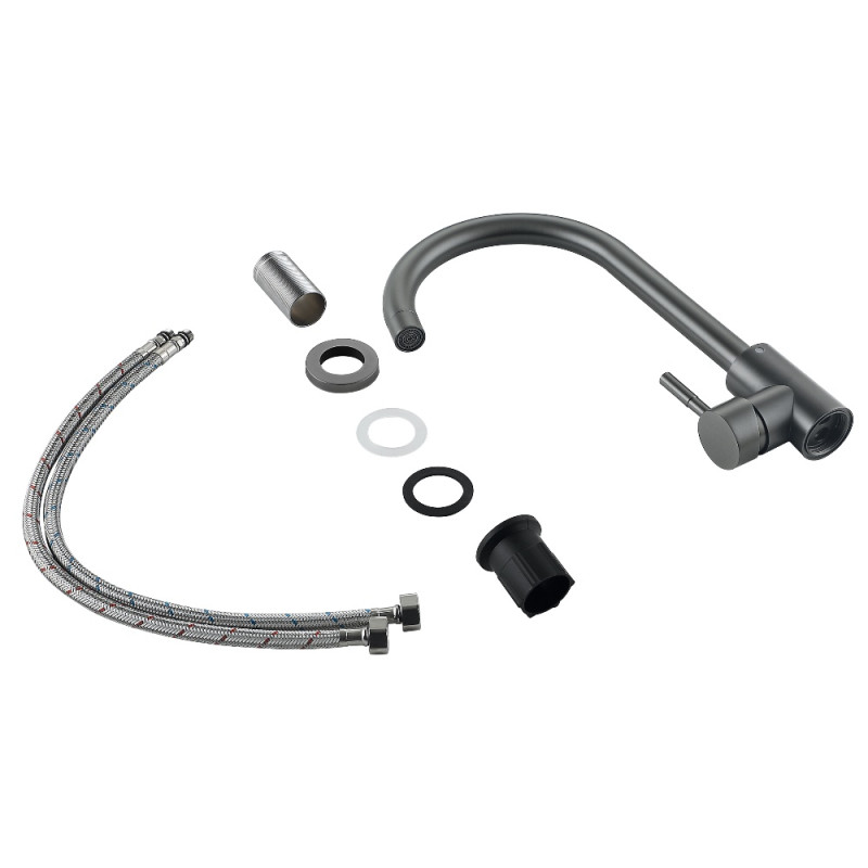 Смеситель для кухни Lidz Aria 015F (k35)  LDARI015FGRP49559 Graphite