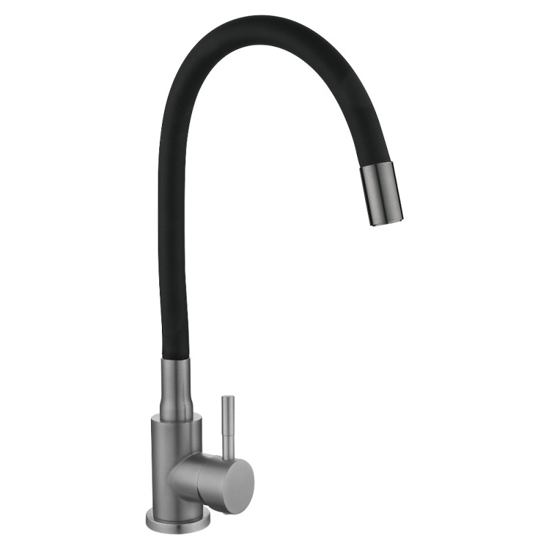 Смеситель для кухни Lidz Aria 015F3 (k35) с гибким изливом LDARI015F3BGRP49564 Graphite/Black