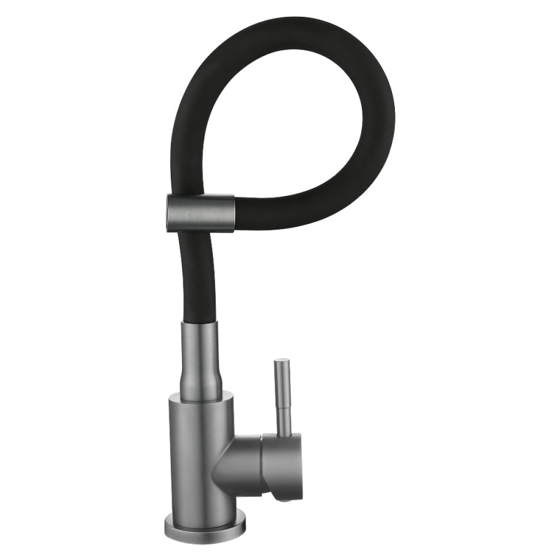 Смеситель для кухни Lidz Aria 015F3 (k35) с гибким изливом LDARI015F3BGRP49564 Graphite/Black