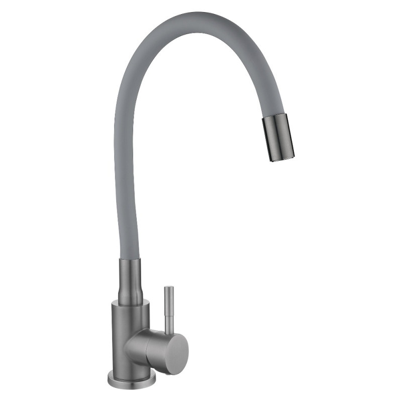 Смеситель для кухни Lidz Aria 015F3 (k35) с гибким изливом LDARI015F3GGRP49565 Graphite/Grey