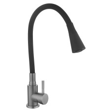 Смеситель для кухни Lidz Aria 015F31 (k35) с гибким изливом LDARI015F31BGRP49566 Graphite/Black