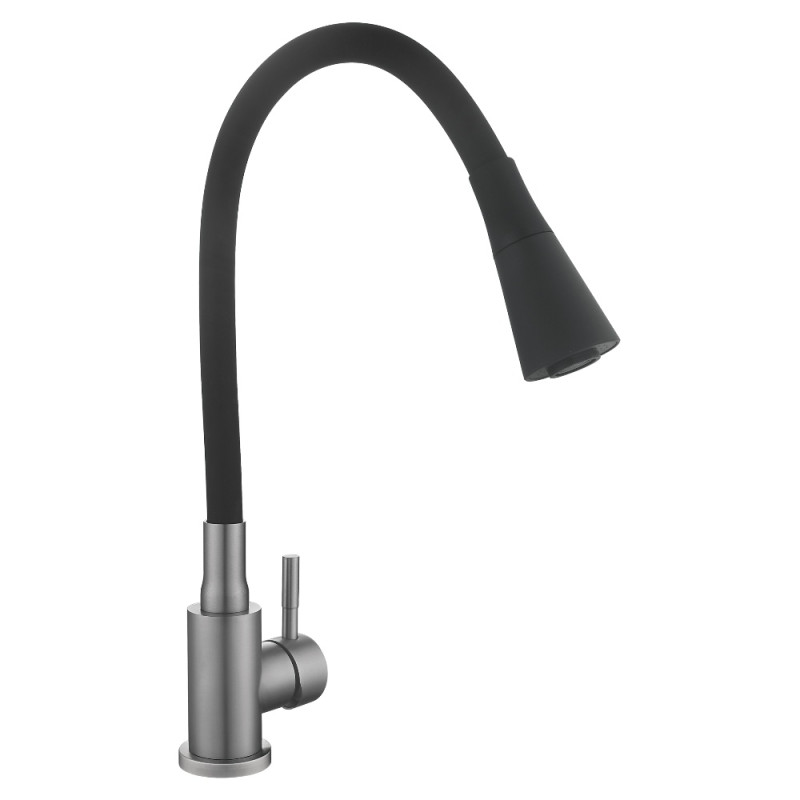 Смеситель для кухни Lidz Aria 015F31 (k35) с гибким изливом LDARI015F31BGRP49566 Graphite/Black