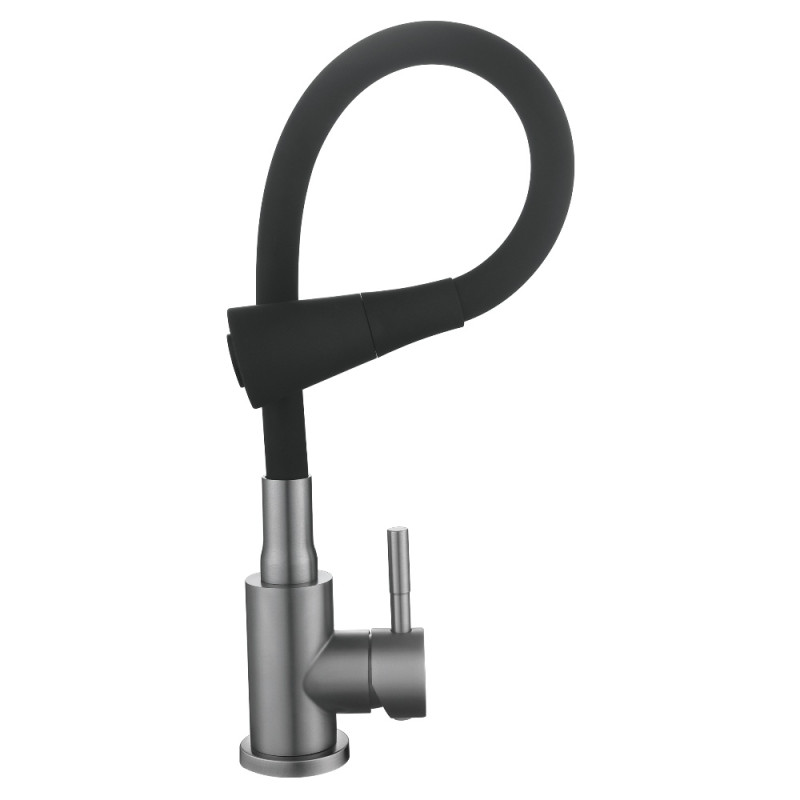 Смеситель для кухни Lidz Aria 015F31 (k35) с гибким изливом LDARI015F31BGRP49566 Graphite/Black