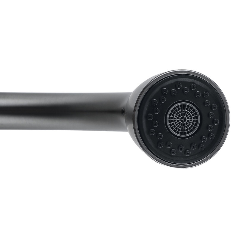 Смеситель для кухни Lidz Aria 015FL (k35) с выдвижным изливом  LDARI015FLGRP49560 Graphite