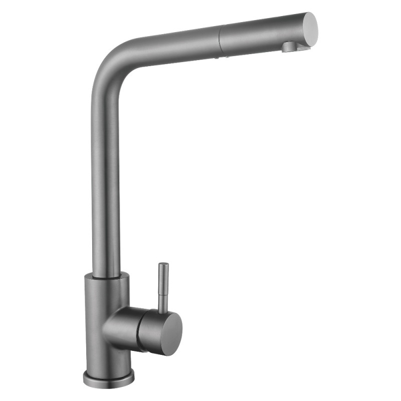 Смеситель для кухни Lidz Aria 015FL1 (k35) с выдвижным изливом  LDARI015FL1GRP49561 Graphite