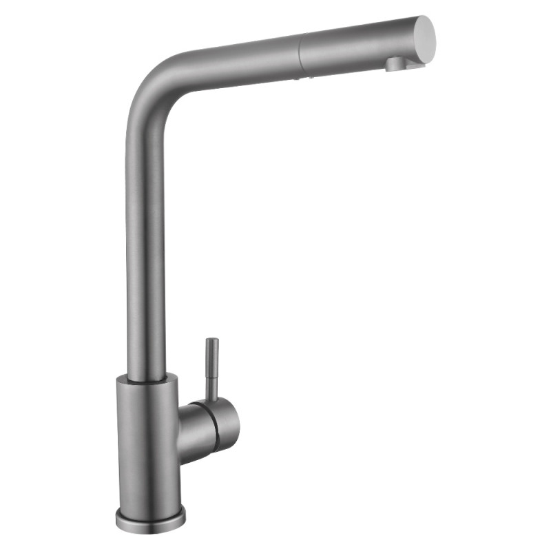Смеситель для кухни Lidz Aria 015FL1 (k35) с выдвижным изливом  LDARI015FL1GRP49561 Graphite