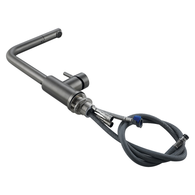 Смеситель для кухни Lidz Aria 015FL1 (k35) с выдвижным изливом  LDARI015FL1GRP49561 Graphite