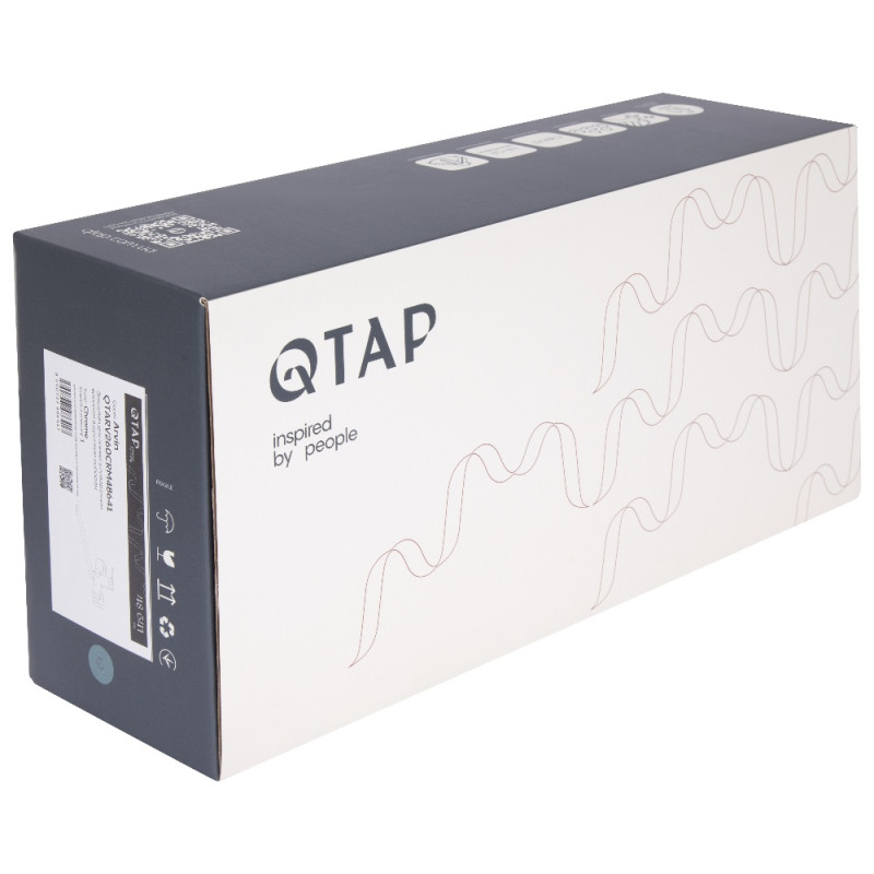 Смеситель для ванны Qtap Arvin с длинным поворотным изливом и душевым гарнитуром QTARV260CRM48641 Chrome