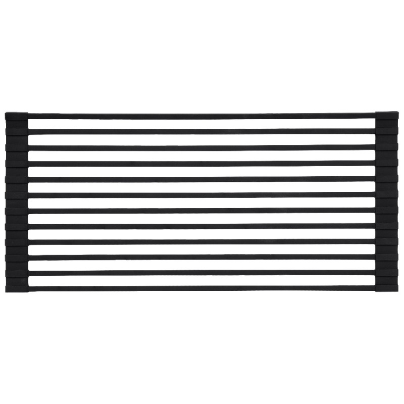 Сушилка на кухонную мойку Lidz Acsis LA04 Black, квадратна основа, для посуды 430х216 мм LDACSLA04BLM49762