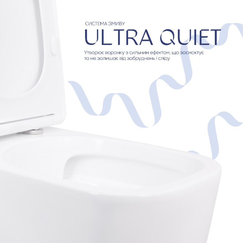 Унитаз напольный Qtap Aquarius Ultra Quiet 620×355×790 мм с сиденьем Soft-close, White QTAQAW27W49262